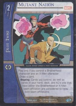 2004 Upper Deck Entertainment Marvel Vs. System Origins #MOR-201 Mutant Nation (Magneto, Prof. X) (Randy Green, & Rick Ketcham) Front