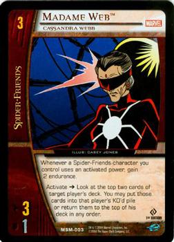 2004 Upper Deck Entertainment Marvel Vs. System Web of Spider-Man #MSM-003 Madame Web: Cassandra Webb (Casey Jones) Front