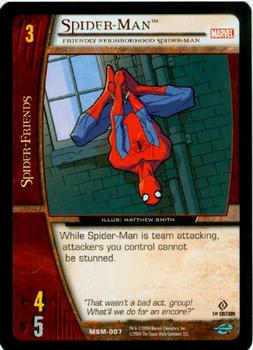 2004 Upper Deck Entertainment Marvel Vs. System Web of Spider-Man #MSM-007 Spider-Man: Friendly Neighborhood Spider-Man (Matthew Smith) Front
