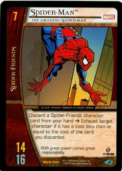 2004 Upper Deck Entertainment Marvel Vs. System Web of Spider-Man #MSM-008 Spider-Man: The Amazing Spider-Man (Randy Green & Mark Irwin) Front