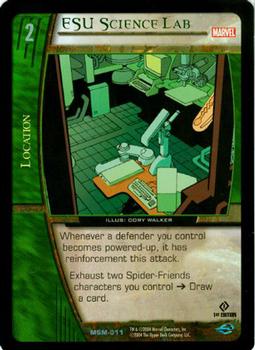 2004 Upper Deck Entertainment Marvel Vs. System Web of Spider-Man #MSM-011 ESU: Science Lab (Cory Walker) Front