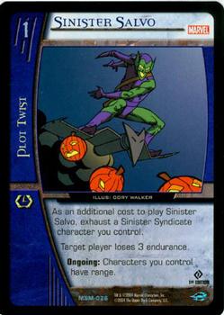 2004 Upper Deck Entertainment Marvel Vs. System Web of Spider-Man #MSM-026 Sinister Salvo (Green Goblin)  (Cory Walker) Front