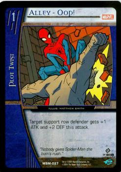 2004 Upper Deck Entertainment Marvel Vs. System Web of Spider-Man #MSM-027 Alley-Oop! (Spider-Man, Rhino) (Matthew Smith) Front