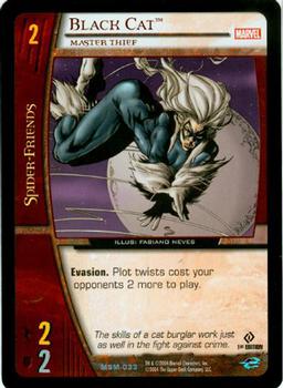 2004 Upper Deck Entertainment Marvel Vs. System Web of Spider-Man #MSM-033 Black Cat: Master Thief (Fabiano Neves) Front