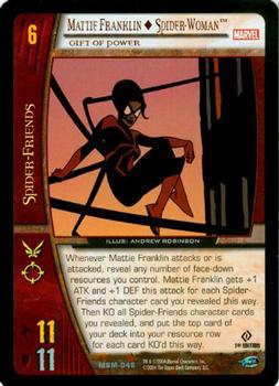 2004 Upper Deck Entertainment Marvel Vs. System Web of Spider-Man #MSM-046 Mattie Franklin, Spider-Woman: Gift Of Power (Andrew Robinson) Front