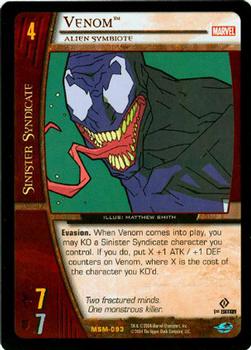 2004 Upper Deck Entertainment Marvel Vs. System Web of Spider-Man #MSM-93 Venom: Alien Symbiote (Matthew Smith) Front