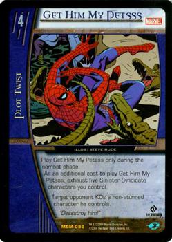 2004 Upper Deck Entertainment Marvel Vs. System Web of Spider-Man #MSM-96 Get Him My Petsss (Spider-Man, Lizard) (Steve Rude) Front
