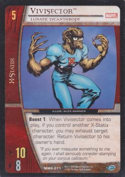 2005 Upper Deck Entertainment Marvel Vs. System Marvel Knights #MMK-071 Vivisector: Lunatic Lycanthrope (Alex Garner) Front