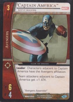 2005 Upper Deck Entertainment Marvel Vs. System The Avengers #MAV-003 Captain America: Steve Rogers (Adi Granov) Front