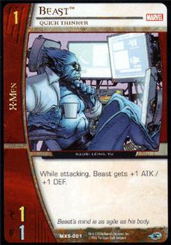 2005 Upper Deck Entertainment Marvel Vs. System The X-Men Starter #MXS-001 Beast: Quick Thinker Front