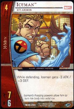 2005 Upper Deck Entertainment Marvel Vs. System The X-Men Starter #MXS-004 Iceman: Ice Armor Front