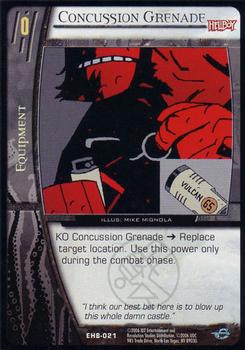 2007 Upper Deck Entertainment Hellboy VS System Hellboy #EHB-021 Concussion Grenade Front