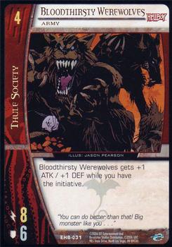 2007 Upper Deck Entertainment Hellboy VS System Hellboy #EHB-031 Bloodthirsty Werewolves, Army Front