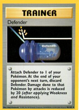 1999 Pokemon Base Set #80/102 Defender Front