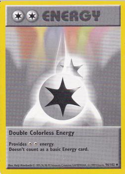 1999 Pokemon Base Set #96/102 Double Colorless Energy Front