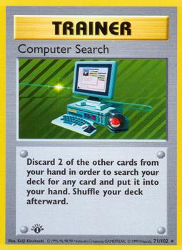 1999 Pokemon Base Set 1st Edition #71/102 Computer Search Front