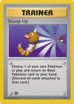 1999 Pokemon Base Set 1st Edition #78/102 Scoop Up Front