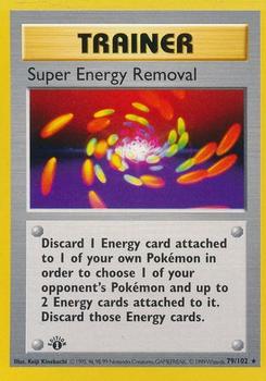 1999 Pokemon Base Set 1st Edition #79/102 Super Energy Removal Front