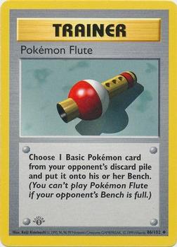 1999 Pokemon Base Set 1st Edition #86/102 Pokémon Flute Front