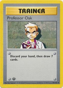 1999 Pokemon Base Set 1st Edition #88/102 Professor Oak Front