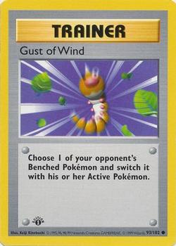 1999 Pokemon Base Set 1st Edition #93/102 Gust of Wind Front