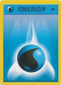 1999 Pokemon Base Set 1st Edition #102/102 Water Energy Front