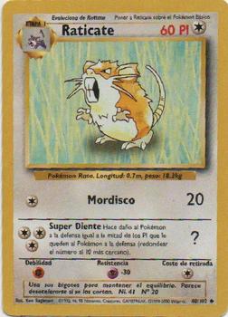 1999 Pokemon Spanish #40/102 Raticate Front