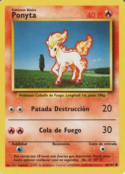 1999 Pokemon Spanish #60/102 Ponyta Front