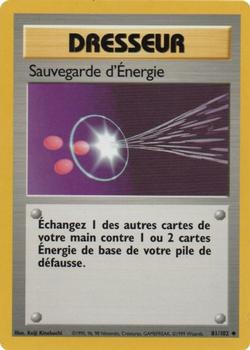 1999 Pokemon French #81/102 Sauvegarde d'Energie Front