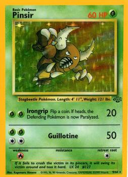 1999 Pokemon Jungle #9/64 Pinsir Front