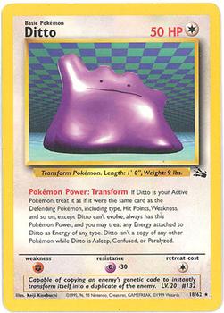 1999 Pokemon Fossil #3/62 Ditto Front