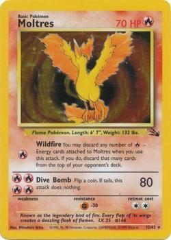 1999 Pokemon Fossil #12/62 Moltres Front