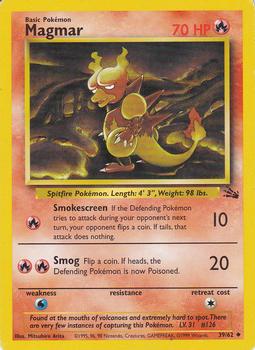 1999 Pokemon Fossil #39/62 Magmar Front