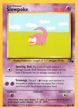 1999 Pokemon Fossil #55/62 Slowpoke Front
