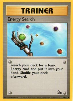 1999 Pokemon Fossil #59/62 Energy Search Front