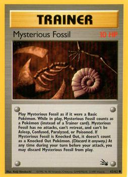 1999 Pokemon Fossil #62/62 Mysterious Fossil Front
