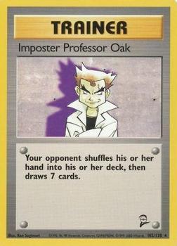 2000 Pokemon Base Set 2 #102/130 Imposter Professor Oak Front
