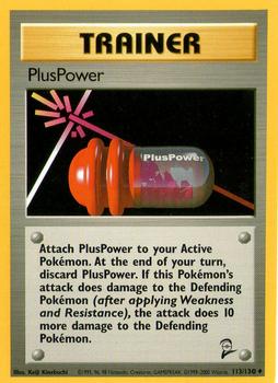 2000 Pokemon Base Set 2 #113/130 PlusPower Front