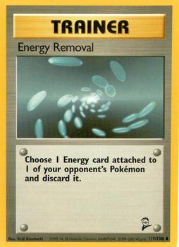 2000 Pokemon Base Set 2 #119/130 Energy Removal Front