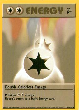 2000 Pokemon Base Set 2 #124/130 Double Colorless Energy Front