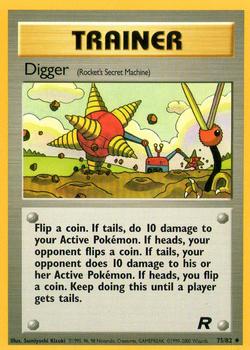 2000 Pokemon Team Rocket #75/82 Digger Front