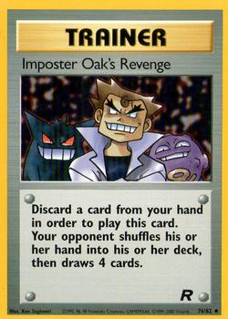 2000 Pokemon Team Rocket #76/82 Imposter Oak's Revenge Front