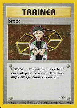2000 Pokemon Gym Heroes #15/132 Brock Front