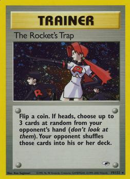 2000 Pokemon Gym Heroes #19/132 The Rocket's Trap Front