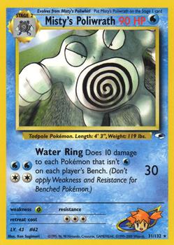 2000 Pokemon Gym Heroes #31/132 Misty's Poliwrath Front