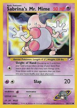 2000 Pokemon Gym Heroes #94/132 Sabrina's Mr. Mime Front