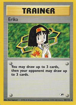 2000 Pokemon Gym Heroes #100/132 Erika Front