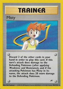 2000 Pokemon Gym Heroes #102/132 Misty Front