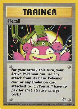 2000 Pokemon Gym Heroes #116/132 Recall Front