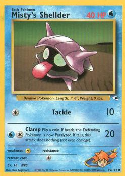 2000 Pokemon Gym Heroes #89/132 Misty's Shellder Front